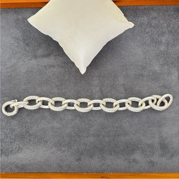 David Yurman Sterling silver Extra Large Oval Link Bracelet-Small - Picture 4 of 7